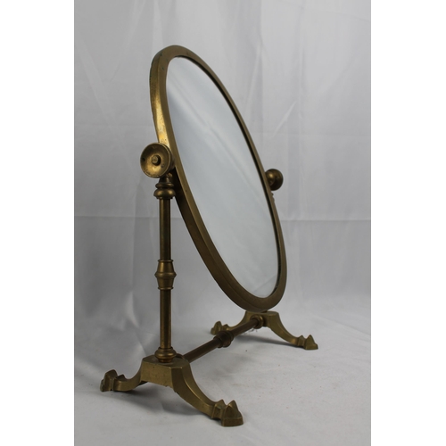 261 - Vintage Brass Table Mirror,. Dressing Table top mirror in mint condition