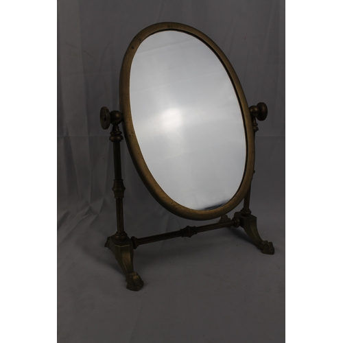 261 - Vintage Brass Table Mirror,. Dressing Table top mirror in mint condition