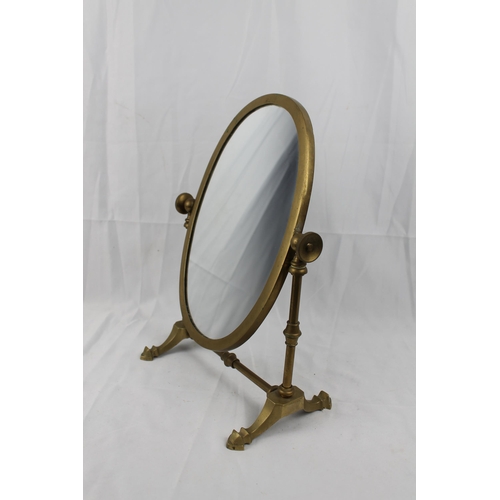 261 - Vintage Brass Table Mirror,. Dressing Table top mirror in mint condition