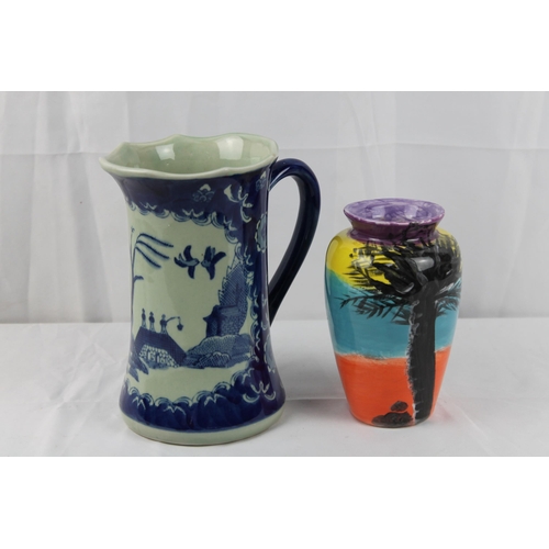 322 - Vintage Asian Jug 19.5 cm h. and Vase 15 cm h.