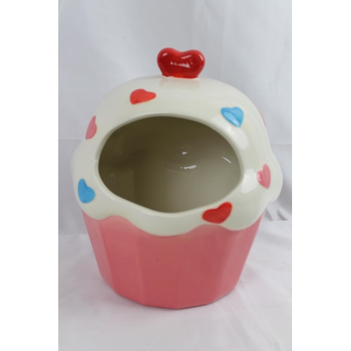 346 - Vintage Large Porcelain cookie jar