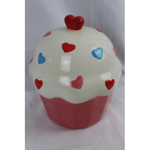 346 - Vintage Large Porcelain cookie jar