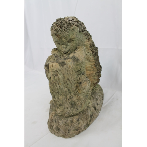 363 - Weathered garden hedgehog statue