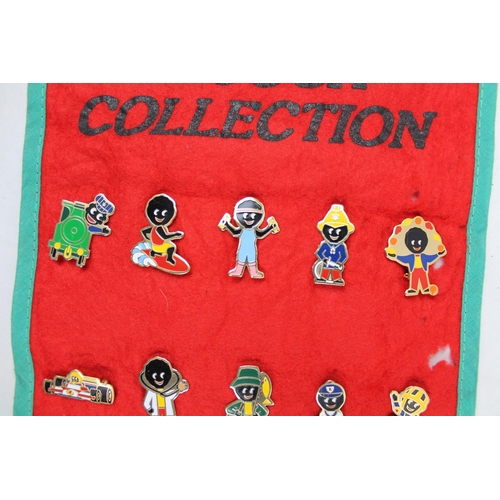 423 - Selection of Vintage and Later Robertson's Golly Badges with a Golly Brooch Collection Pad