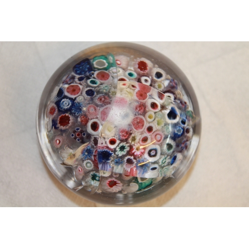 181 - Large Antique French Baccarat Millefiori Glass Paperweight 1820 - 1850 
[ the head is clearly visibl... 