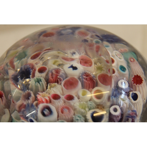 181 - Large Antique French Baccarat Millefiori Glass Paperweight 1820 - 1850 
[ the head is clearly visibl... 