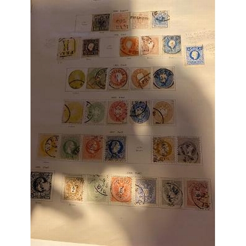 263 - Austria 1850-1936 colln on vintage printed Ideal leaves chiefly fu/cds with classics from Austria Em... 