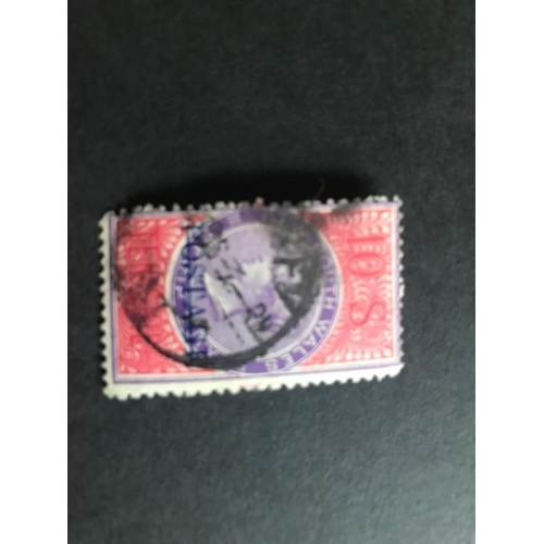 161 - Australian States NSW 1894-1904 10/- Violet & Rosine. P12x11 SG 277B used.  (1)  (S)