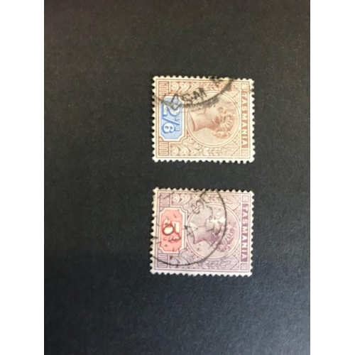 167 - Australian States - Tasmania 1892-9 2/6 & 5/- cds used.  SG 222 & 223.  (2) (S)