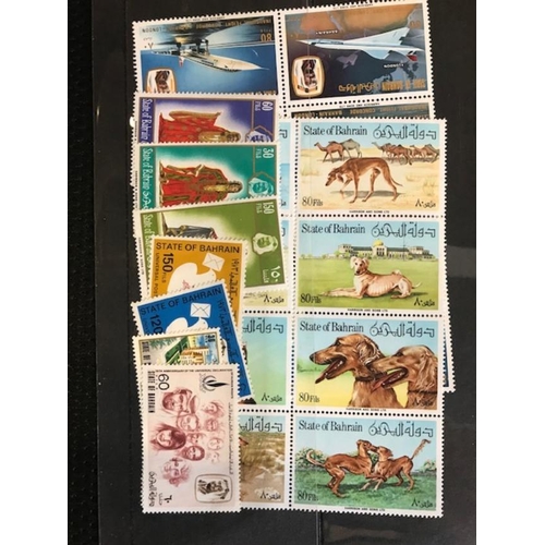 181 - Bahrain 1976 Concorde block of 8 SG 232-5, 1977 Dogs etc. all u/m. STC £125.  (S)