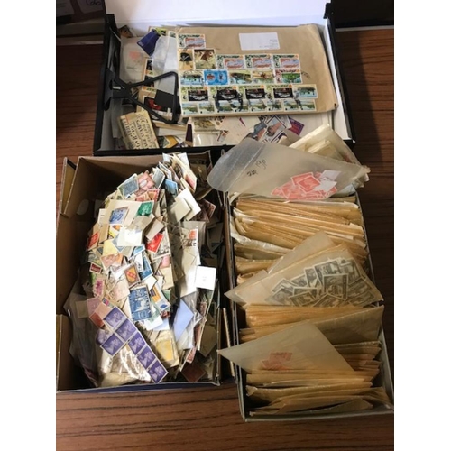 48 - Collections & Mixed Lots box of mainly loose in envelopes & boxes, all World, but much GB.  (1000s) ... 