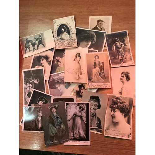 80 - Postcards - Box of Actresses etc. all in sleeves.  (dozens)  (B)