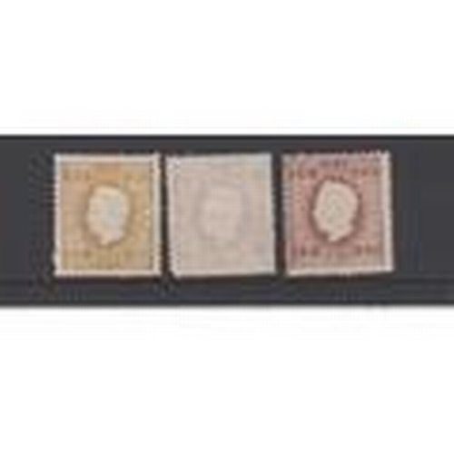 389 - Portugal 1870-84 15R & 20R p13 1/2 & 100R p 13 1/2 round corner some gum possibly reprints (3) (s)