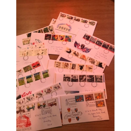 535 - GB First Day Covers colln. 1960s - 1990s, some dupln. Majority hand addressed in albums & loose.  (6... 