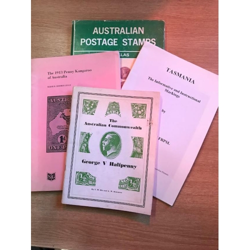 180 - Australia Literature - Australia Postage Stamps (Collins 1966), Tasmania Informative & Instructional... 