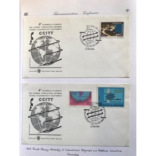 65 - Thematics Telecommunications a wonderful colln incl covers, stamps incl Telephone, Telegraphs, Radio... 