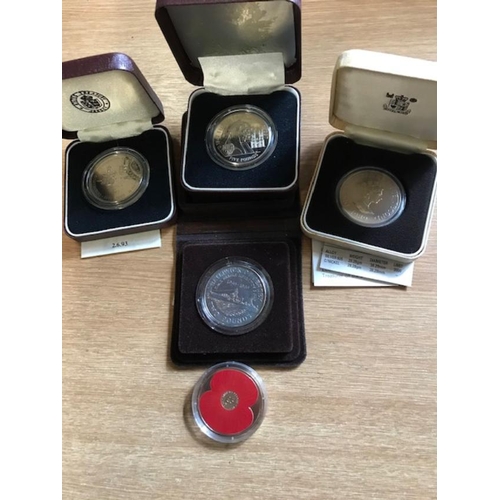 108 - Coins Jersey commemorative £2, £5 coins also Year sets (qty) (B)