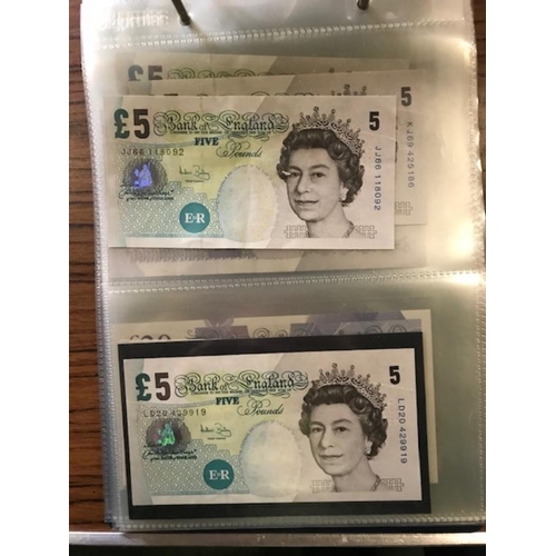 113 - Banknotes - England range of 1960s - 1990s notes. Face £82.  (A)