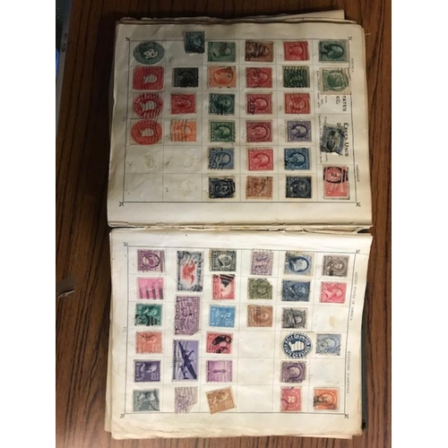 8 - Collections & Mixed Lots - Large box stuffed with stamps to sort, noted  Vintage Triumph album.  (10... 