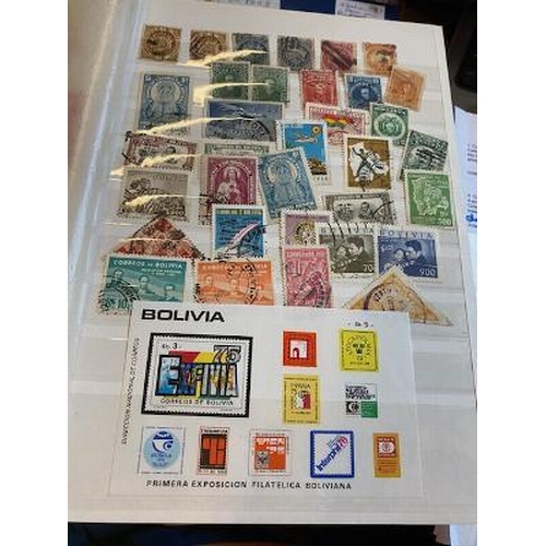 19 - Collections & Mixed Lots - Latin America blue 24 sided stock-book with good range of mint & used, al... 