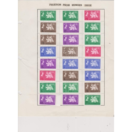 68 - Omnibus Issues - 1963 FFH for Crown Cols (37) & various 1965 ITU (36) all mounted. Mint  (73)  (E)