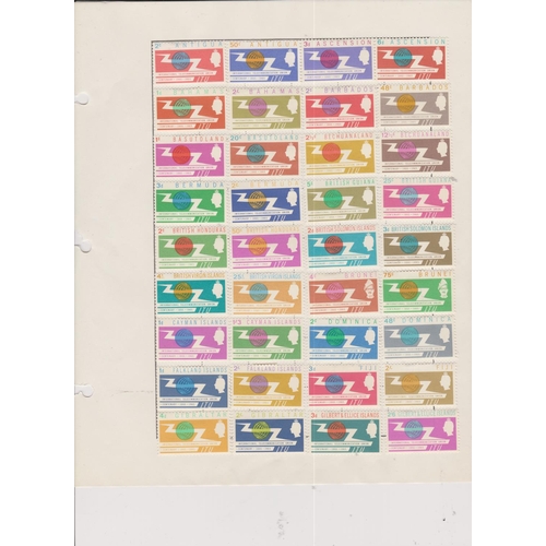 68 - Omnibus Issues - 1963 FFH for Crown Cols (37) & various 1965 ITU (36) all mounted. Mint  (73)  (E)