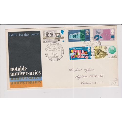 568 - GB FDCs - 1969 Anniversaries BFPO 1080 Cancel on GPO Cover hand addressed rare on full set.  (1)  (S... 