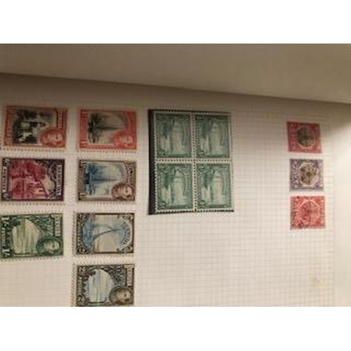 1 - Mixed lots British Commonwealth red album with good range of countries bahamas, Bahrain, Bermuda not... 