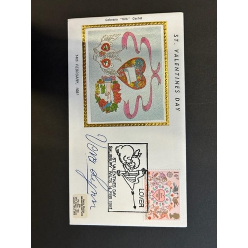 576 - GB First Day Covers - 1981 14p St Valentines Day Colorano silk, signed Vera Lynn.  (1)  (S)