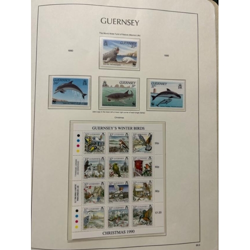 590 - Guernsey Lighthouse & Lindner hinge-less albums with u/m colln. to 1996.  (100s)  (2A)