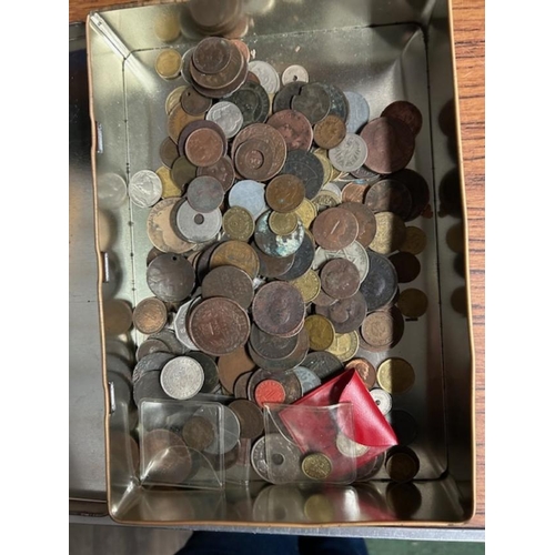 Coins - Tin Of Mainly Older Coins. (dozens) (B)