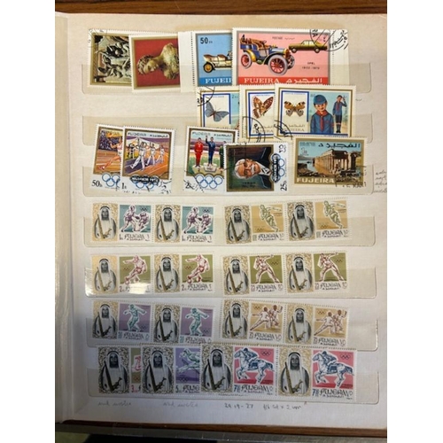 30 - Middle East in blue stockbook 26 sides with some mint difinitive sets and usefuol miniature4 sheets ... 