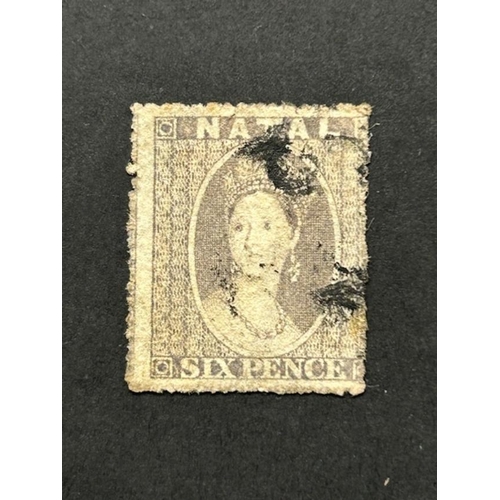 349 - Natal 1861-2 6d used SG 13.  (1)  (S)