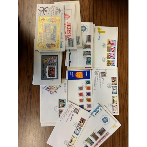 533 - Jersey - Packs & FDC's in 2 cartons.  (100s)  (2B)