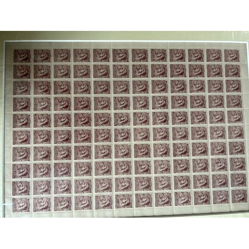 541 - GB Cinderellas 1897 Diamond Jubilee labels 1/2d & 1d in complete sheets of 120 sold by Harrington & ... 