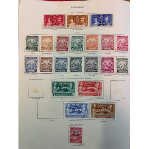 9 - Collections & Mixed Lots - Red SG KGVI Crown Album of mint, much useful & needs building up. (100s) ... 
