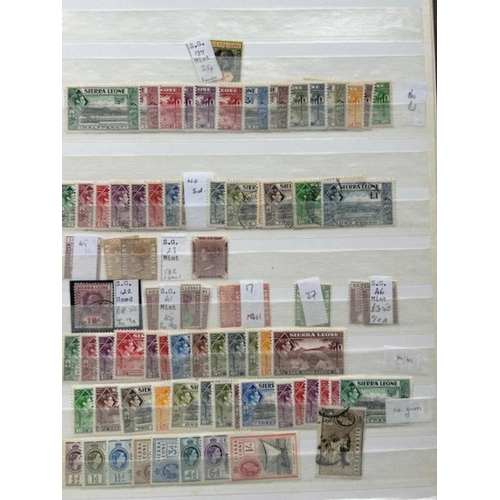 12 - Mixed lots  Palestine, Papua, Sierra Leone & Solomons all periods (100s) (E)