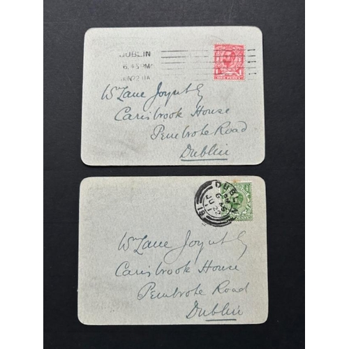 500 - GB First Day Covers - 1911 1/2d & 1d on 2 Matching Postcard Dublin Cancels.  (2)  (S)