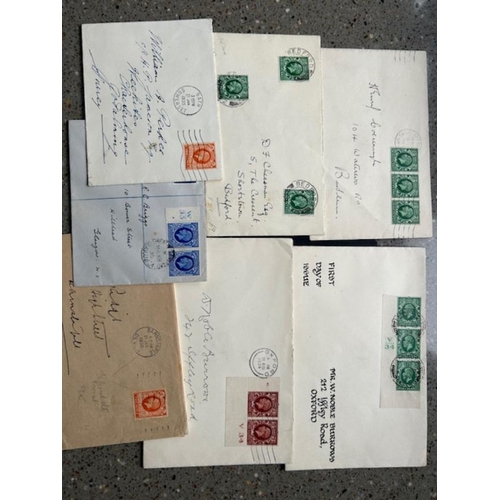 504 - GB First Day Covers - 1934-5 Photogravure 1/2d (3), 1 1/2d (2), 2d (2) & 2 1/2d.  (8)  (S)
