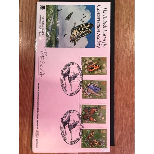 510 - GB FDCs 1981 Benham Butterflies cover signed by Peter Scott (1) (s)