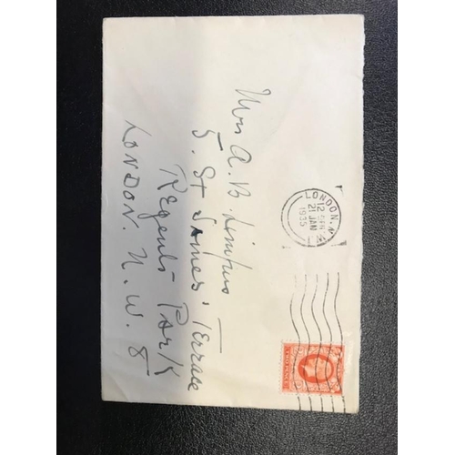 512 - GB First Day Covers - 1935 2d on neat plain cover.  (1) (S)