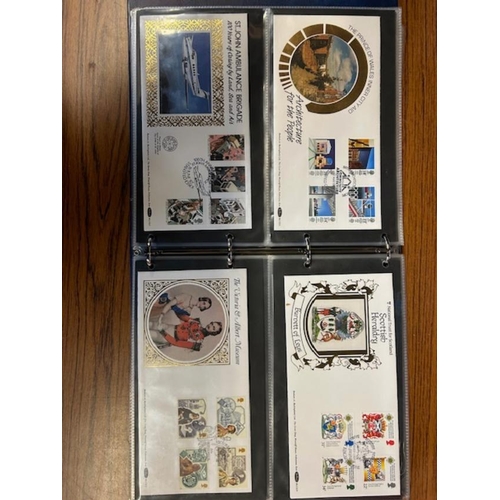 519 - GB First Day Covers - Benhams large silks or BOCS 1979-92, noted1982 Darwin signed David Attenboroug... 