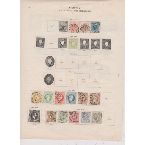 24 - Collection Cebntral Europe on old Ideal leaves we note Austria, Bosnia & Herzegovenia, Czechoslovaki... 