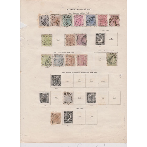 24 - Collection Cebntral Europe on old Ideal leaves we note Austria, Bosnia & Herzegovenia, Czechoslovaki... 