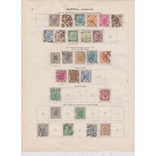 24 - Collection Cebntral Europe on old Ideal leaves we note Austria, Bosnia & Herzegovenia, Czechoslovaki... 