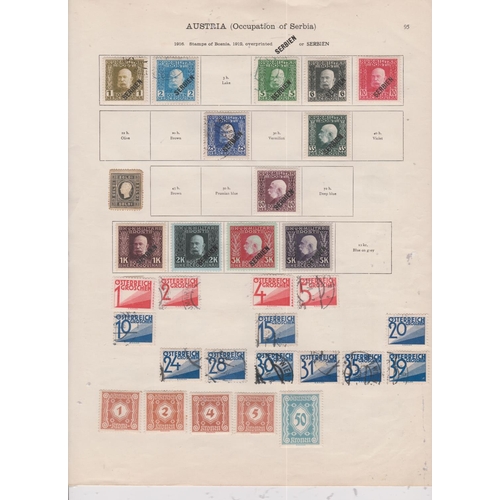 24 - Collection Cebntral Europe on old Ideal leaves we note Austria, Bosnia & Herzegovenia, Czechoslovaki... 
