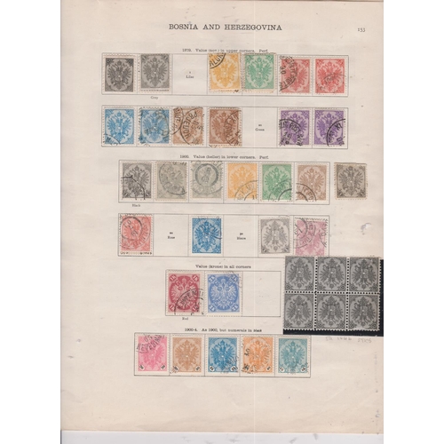 24 - Collection Cebntral Europe on old Ideal leaves we note Austria, Bosnia & Herzegovenia, Czechoslovaki... 