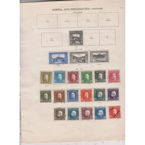 24 - Collection Cebntral Europe on old Ideal leaves we note Austria, Bosnia & Herzegovenia, Czechoslovaki... 