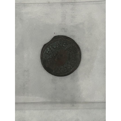 156 - Coins - James I Harrington Farthing MM mullet 5 pmk 2676, about fine.  (S)