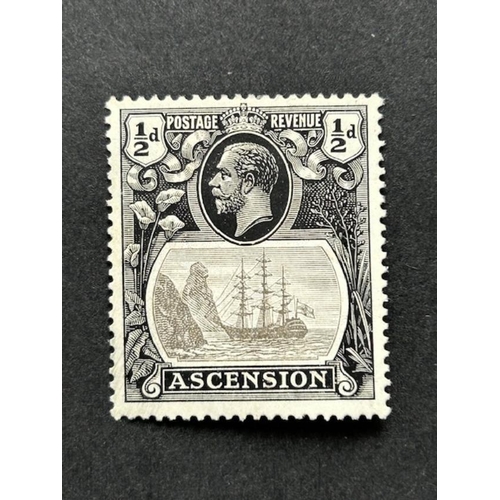 168 - Ascension 1924-33 1/2d Cleft Rock mint SG 10c. SEE PHOTO. (1) (S)